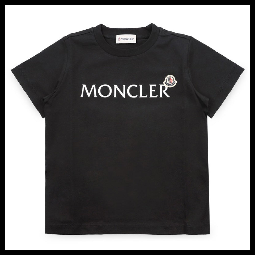 【MONCLER】Lettering Print Wappen T-Shirt Black