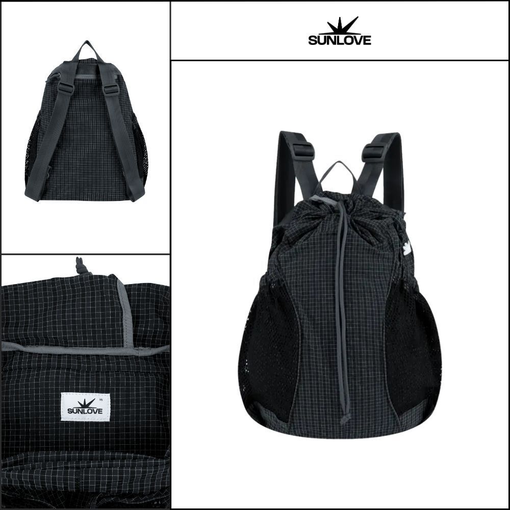 【SUNLOVE】Tourer Gym Sack Black Grid