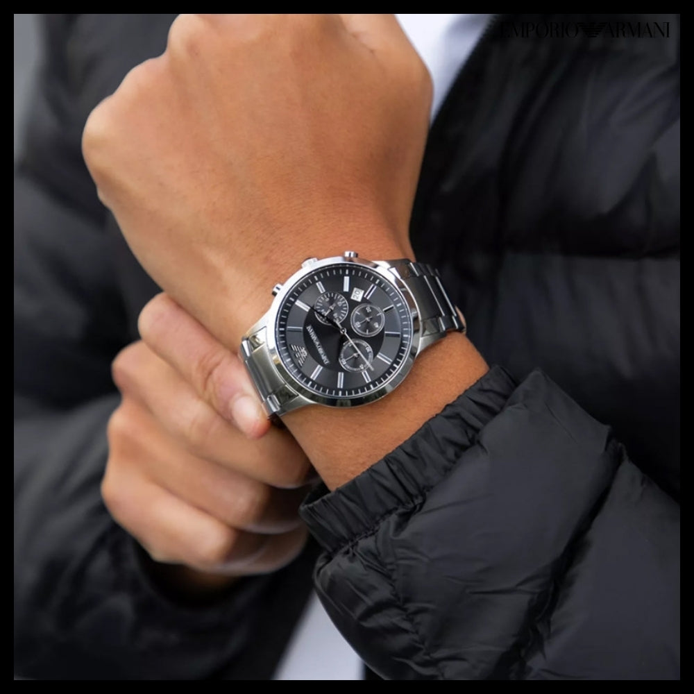 【EMPORIO ARMANI】Renato Chronograph Men's Wristwatch