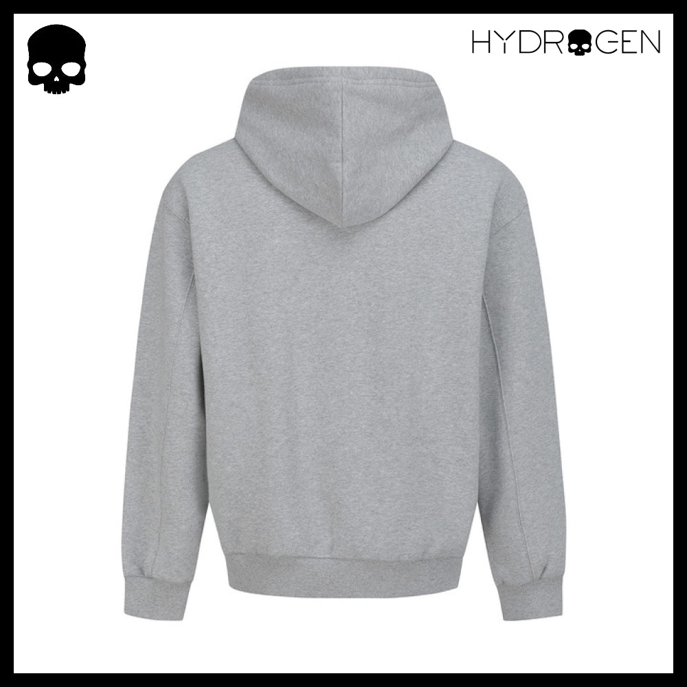 【HYDROGEN】UNI DAILY FLEECE HOODIE MELANGE GREY