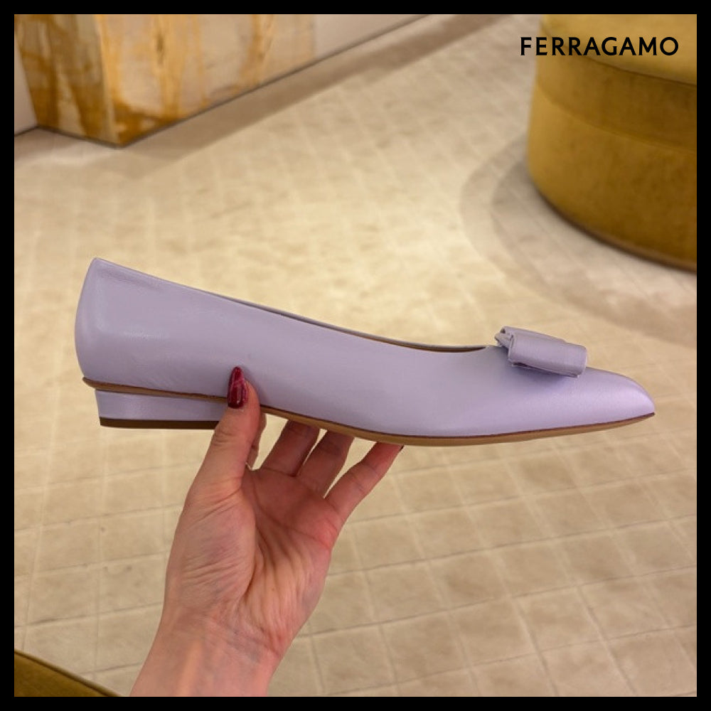 【FERRAGAMO】VIVA NEW VARA BOW BALLET FLATS VIOLET