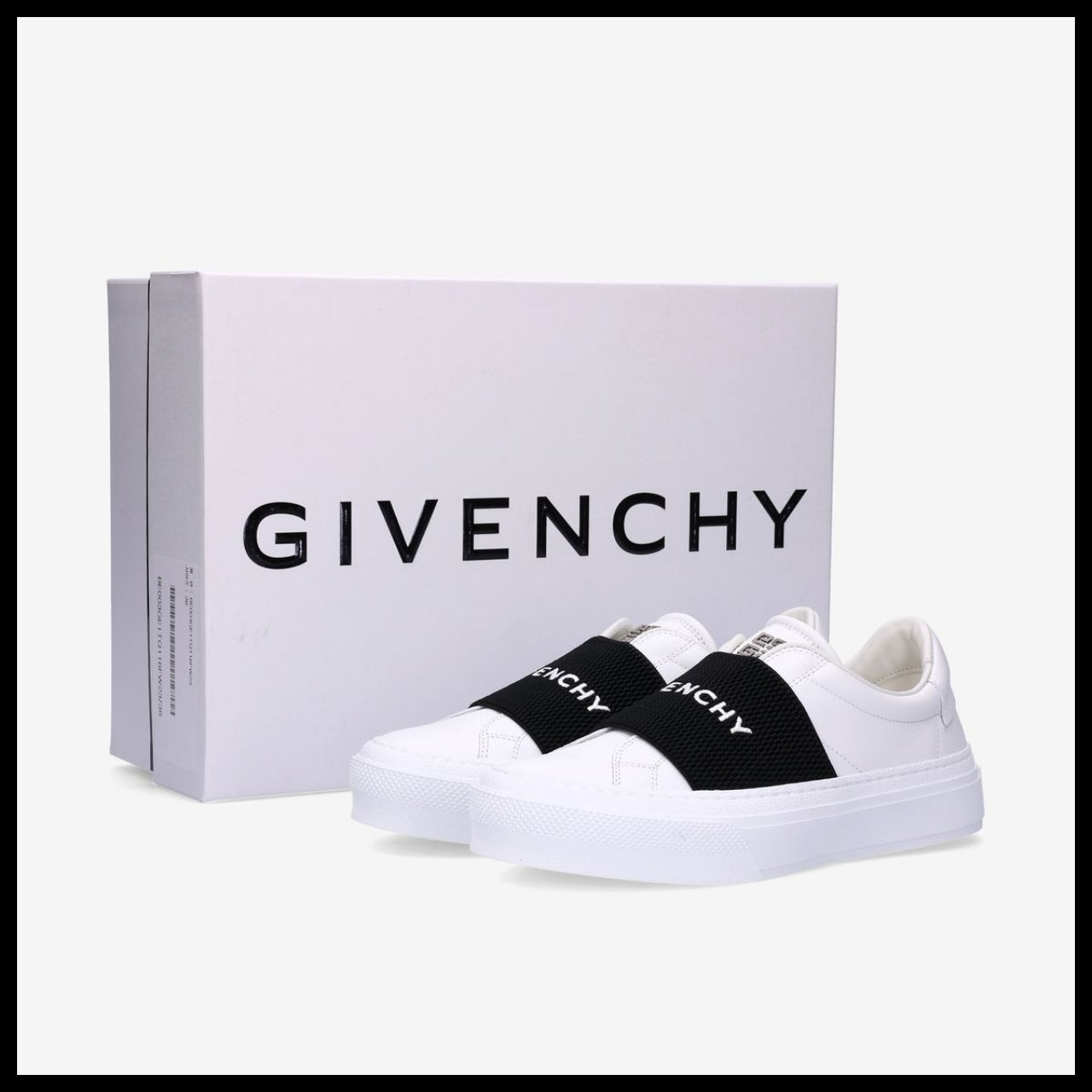 【GIVENCHY】City Sport Leather Sneakers - White:Black