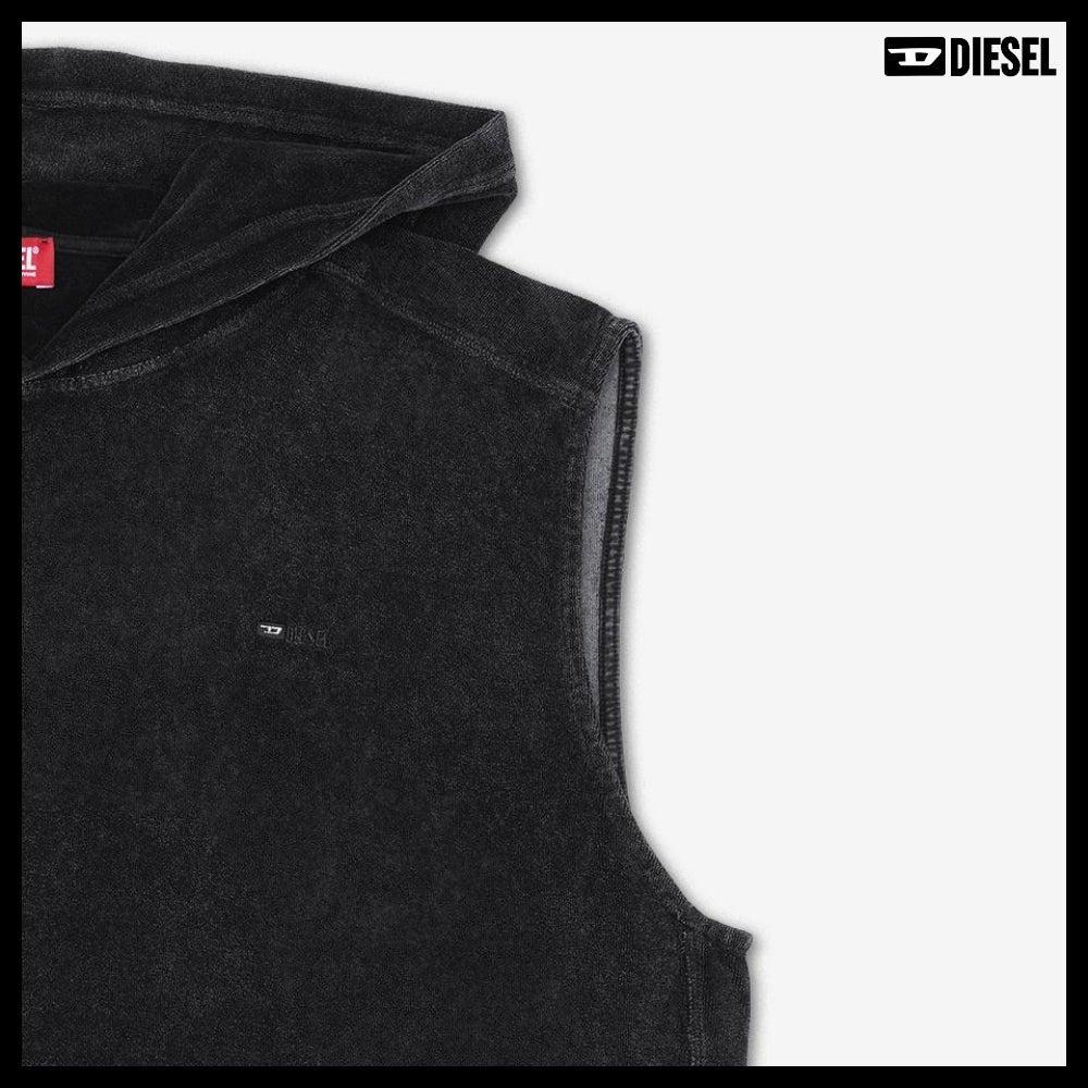 【DIESEL】Aruba Hooded Swim Vest - Black