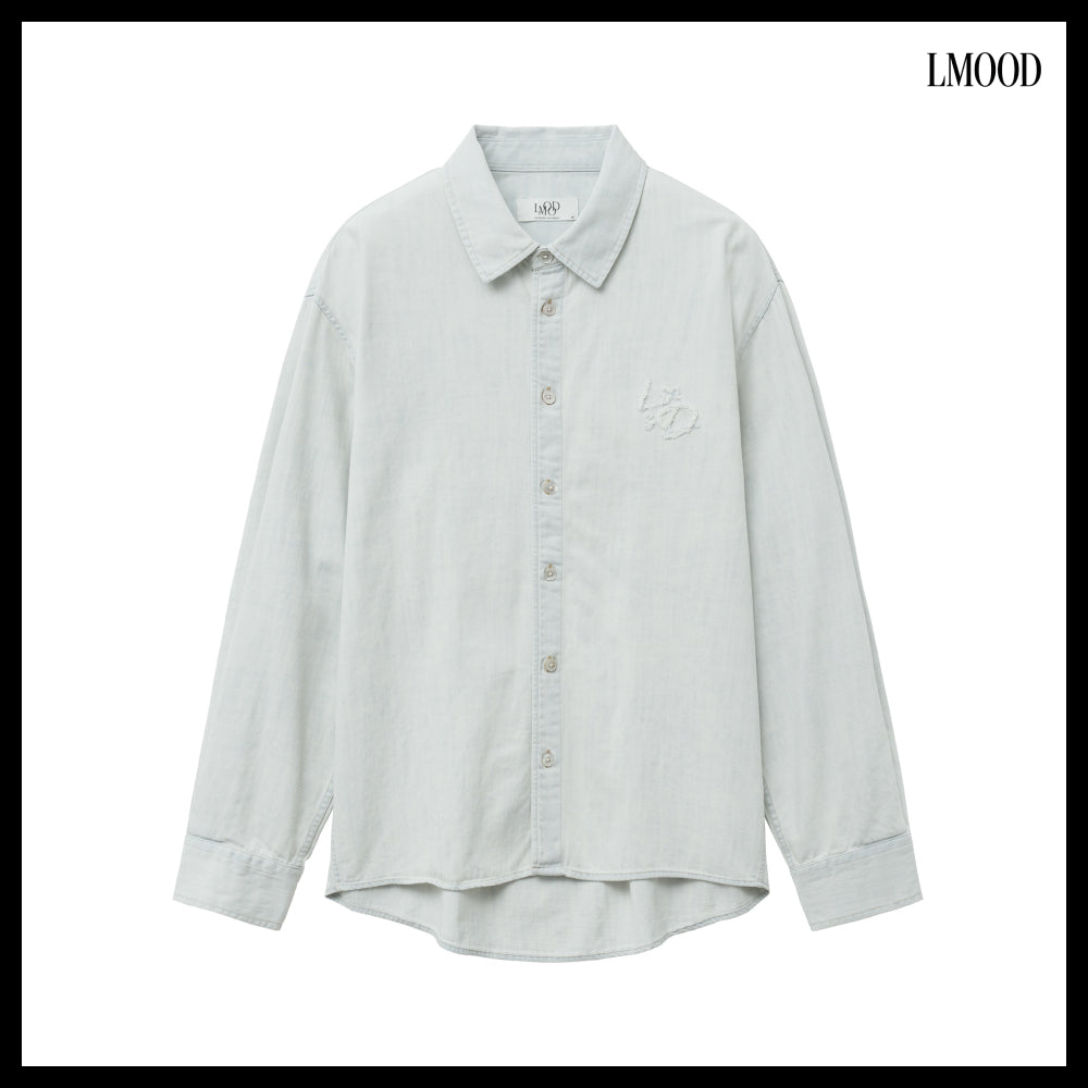【LMOOD】Burning Denim Cotton Shirt 2 Colors