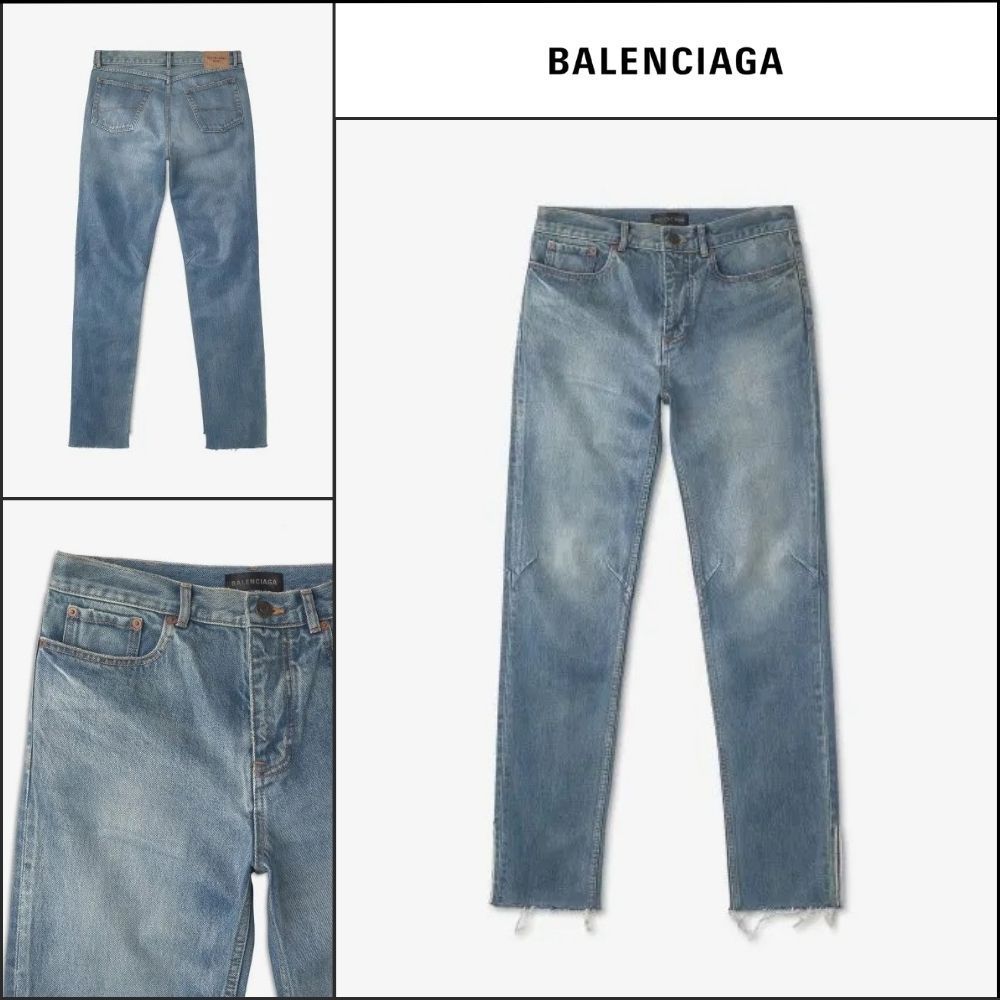 【BALENCIAGA】Super Fitted Denim Pants Blue