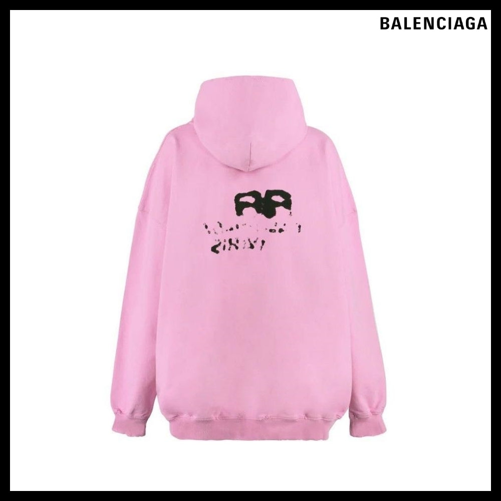 【BALENCIAGA】Large Fit Hoodie Pink/Black