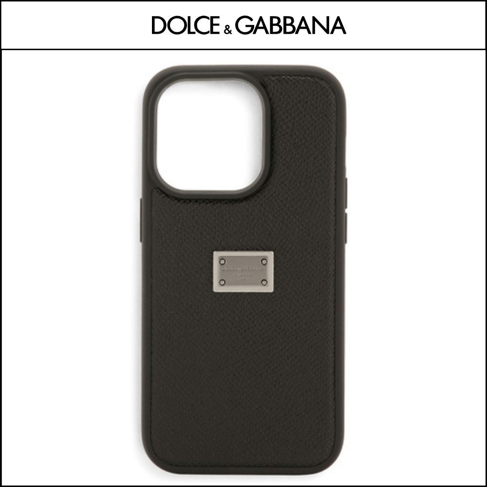 【Dolce & Gabbana】Calfskin iPhone 14 Pro Cover with LogoTag