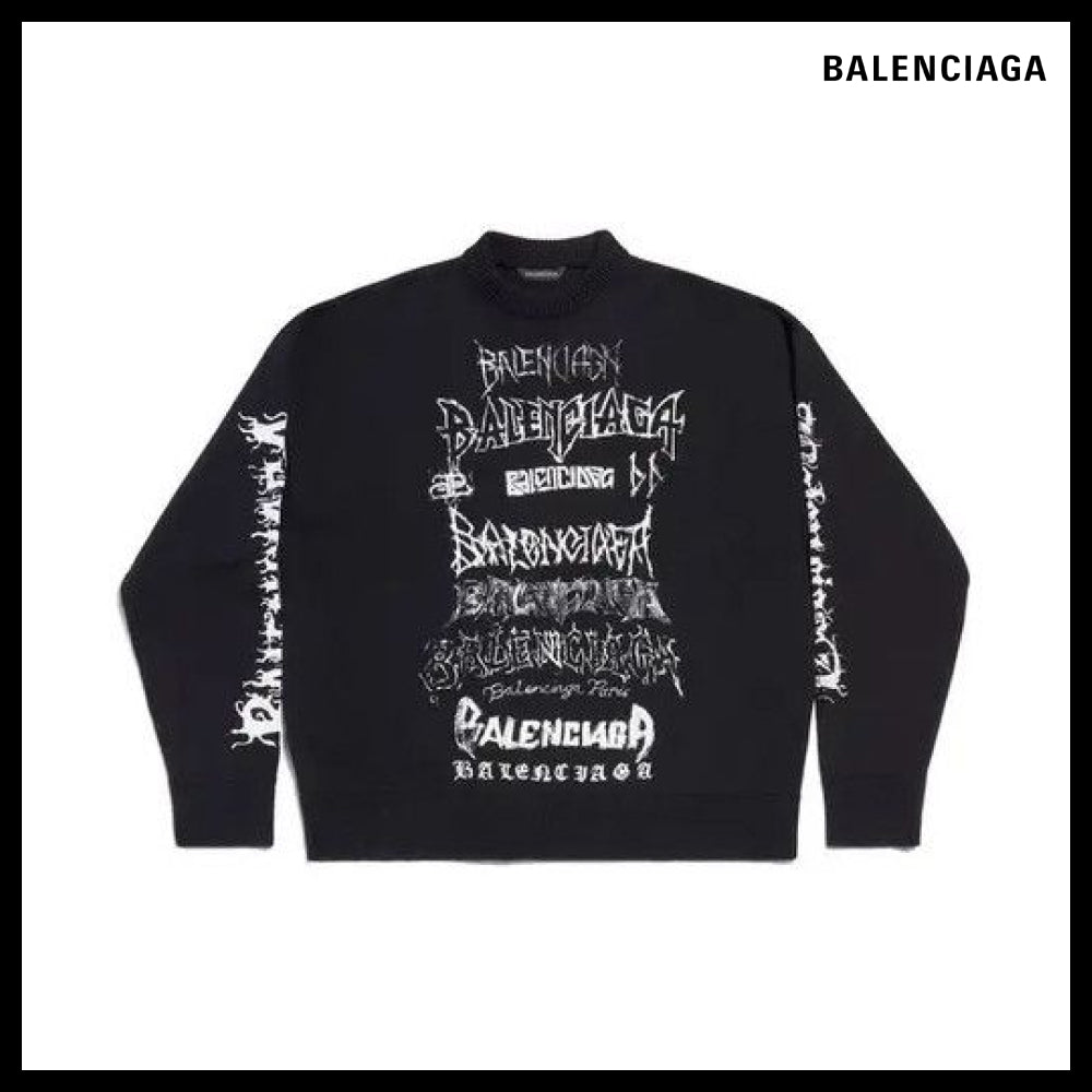 【BALENCIAGA】DIY Metal Sweater Black