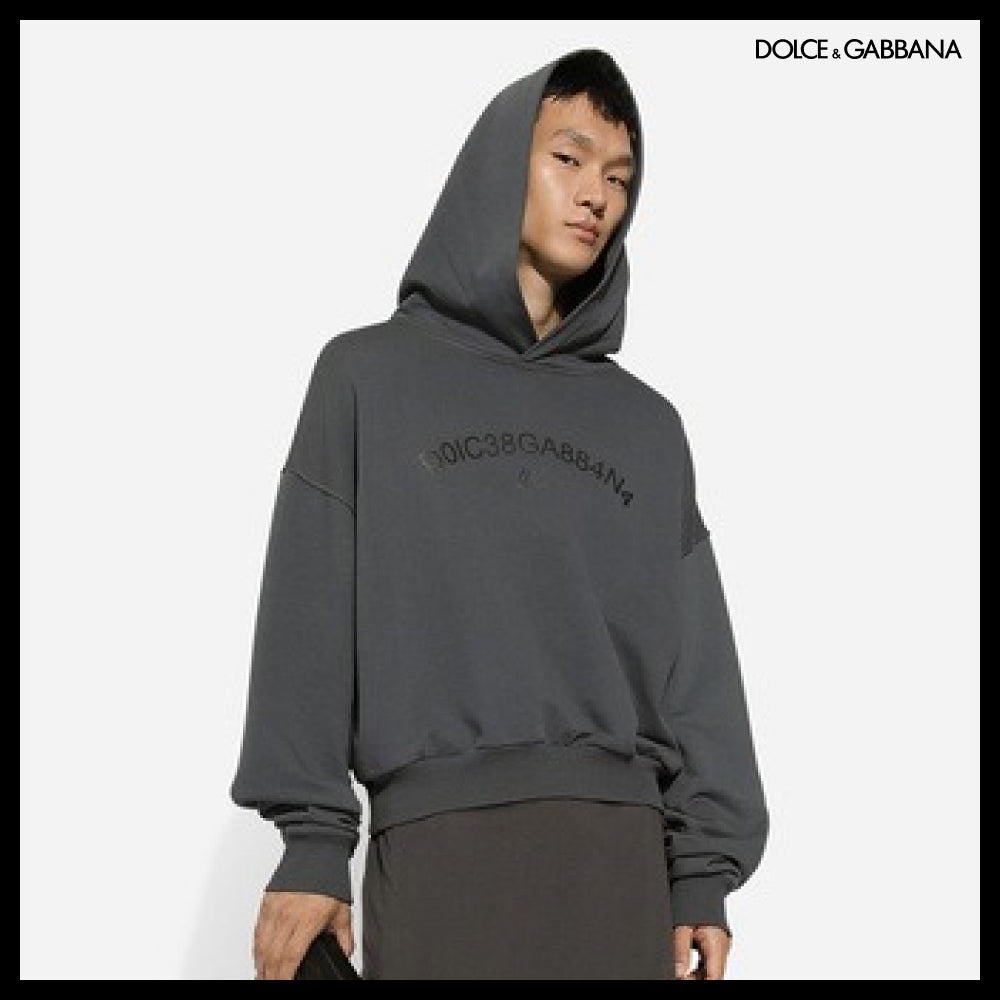 【Dolce & Gabbana】CROPPED HOODIE WITH DOLCE&GABBANA LOGO