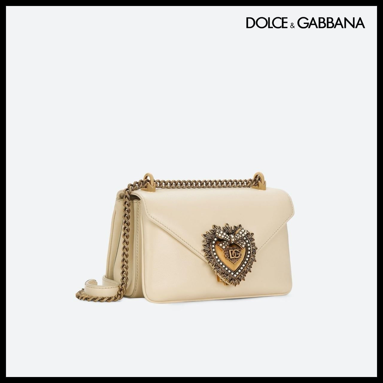 【Dolce & Gabbana】Devotion Shoulder Bag Burro