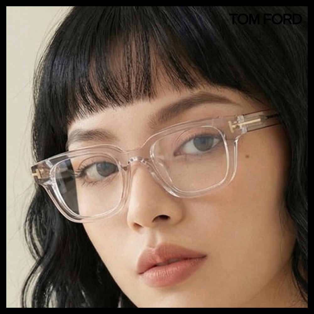 【TOM FORD】Transparent Horn-Rimmed Eyeglasses Blue Light