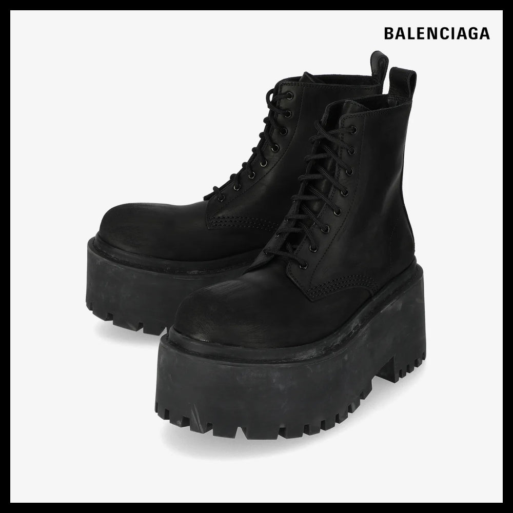 【BALENCIAGA】Strike Platform Boots - Black