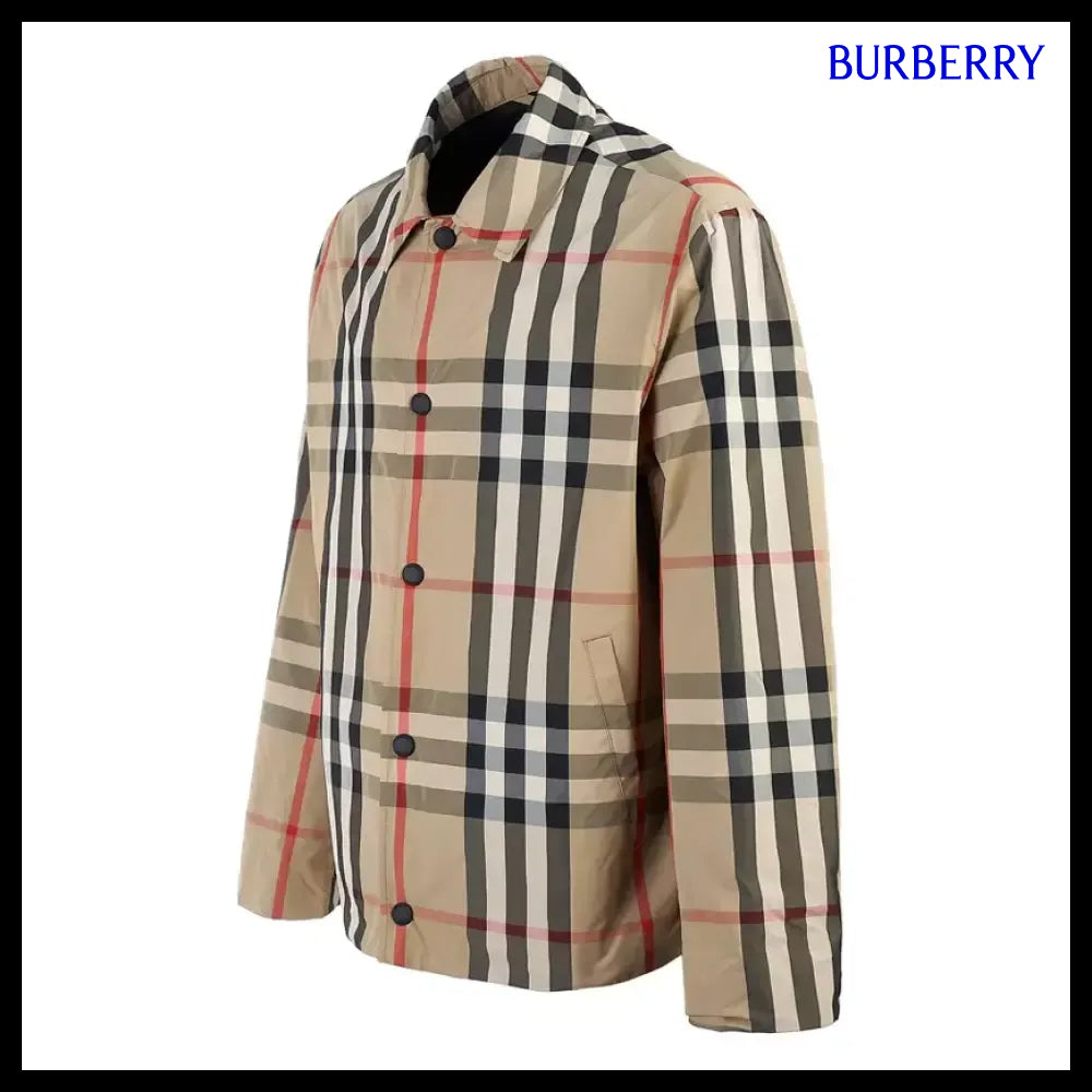 【Burberry】Men’s Check Nylon Jacket
