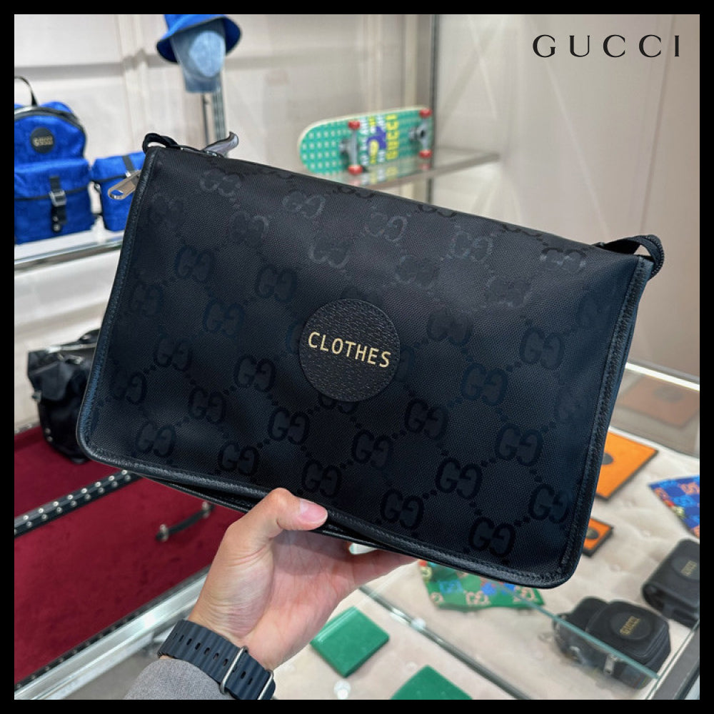 【GUCCI 】GG Off The Grid Nylon Medium Travel Bag BLACK