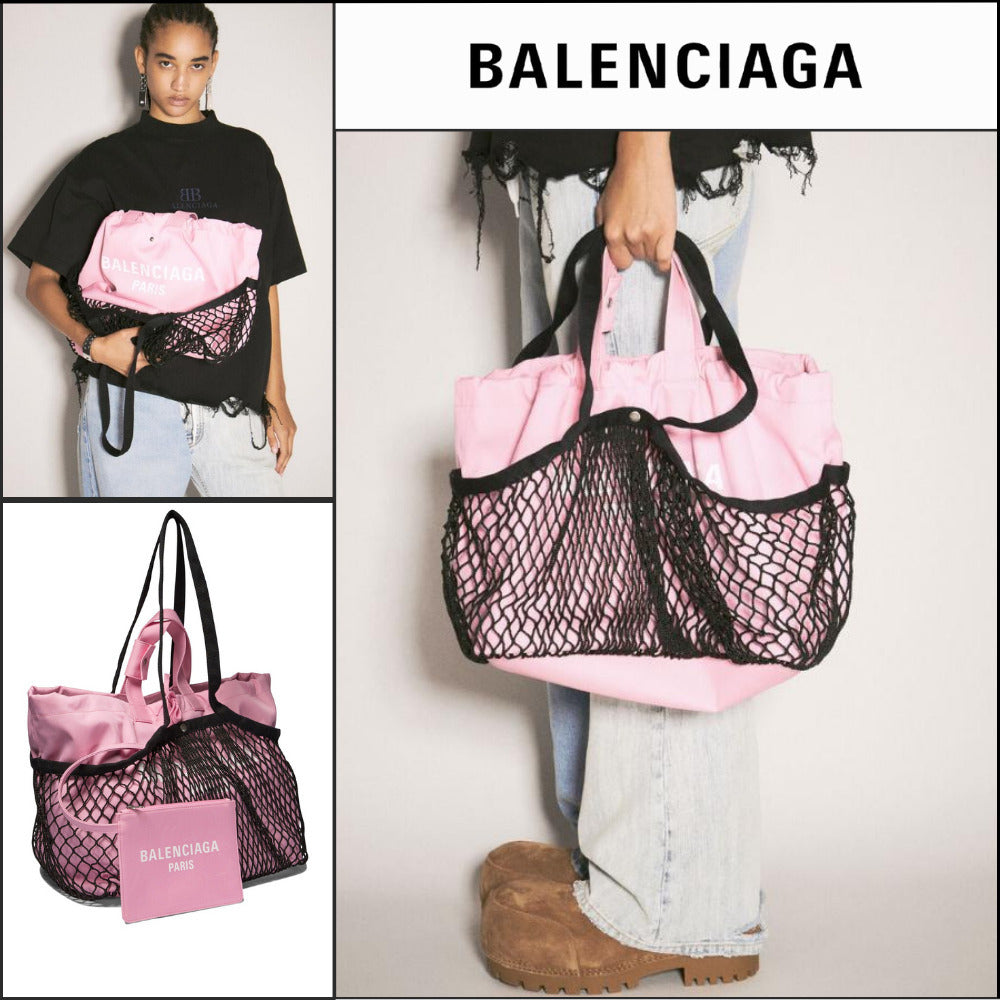 【BALENCIAGA】24/7 Medium Tote Bag Pink Black