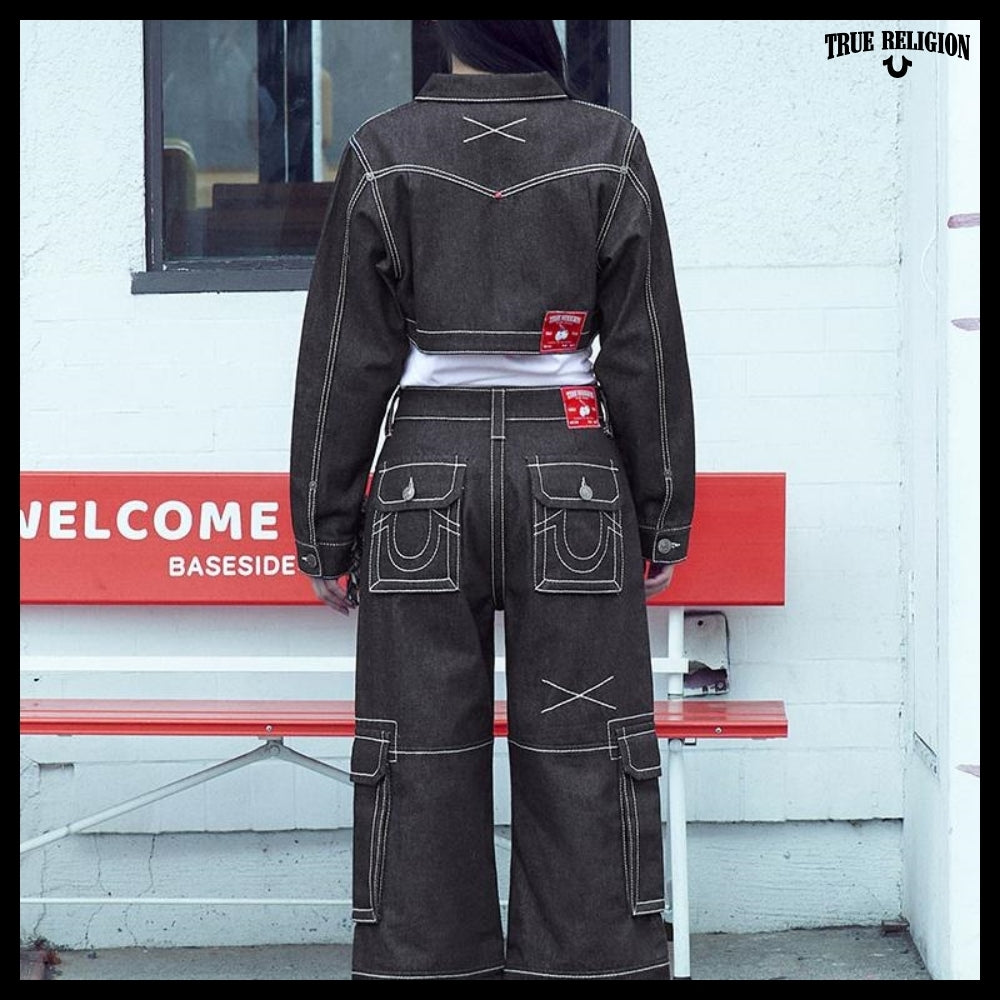 【TRUE RELIGION x KIRSH】Stitch Point Denim Crop Jacket