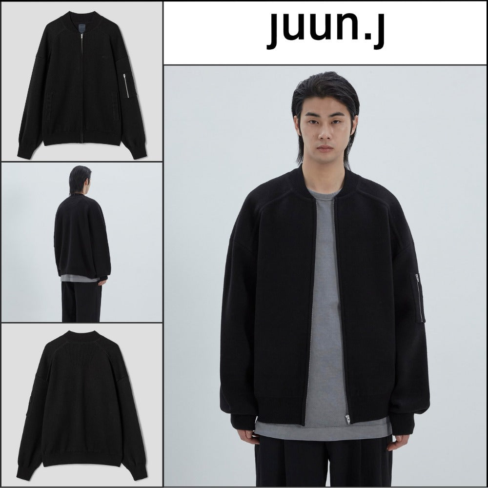 【JUUN.J】CORE Essential Knit Blouson Jumper Black