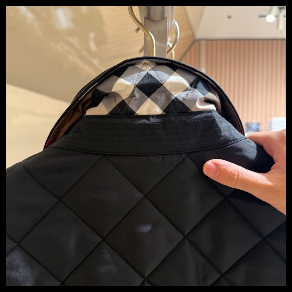 【Burberry】ALFORD Logo Quilted Nylon Men’s Jacket Black