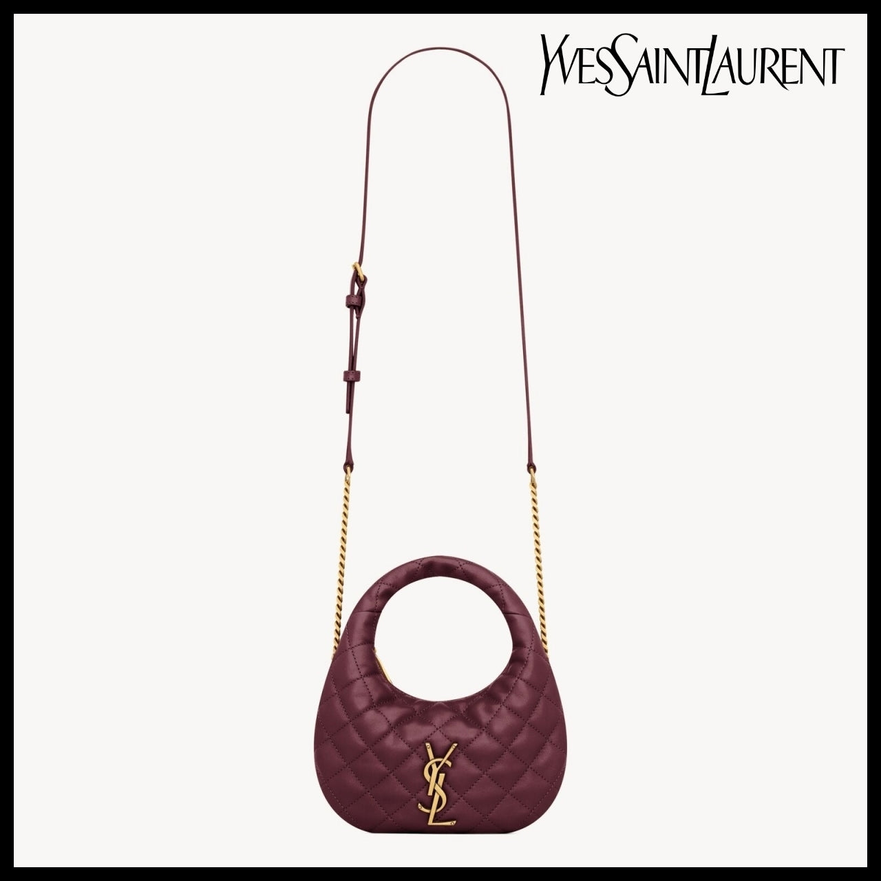 【Saint Laurent】Quilted Nappa Leather ICARINO Mini Bag