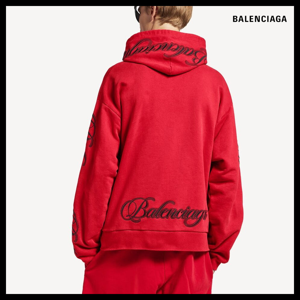 【BALENCIAGA】Cursive Oversized Hoodie