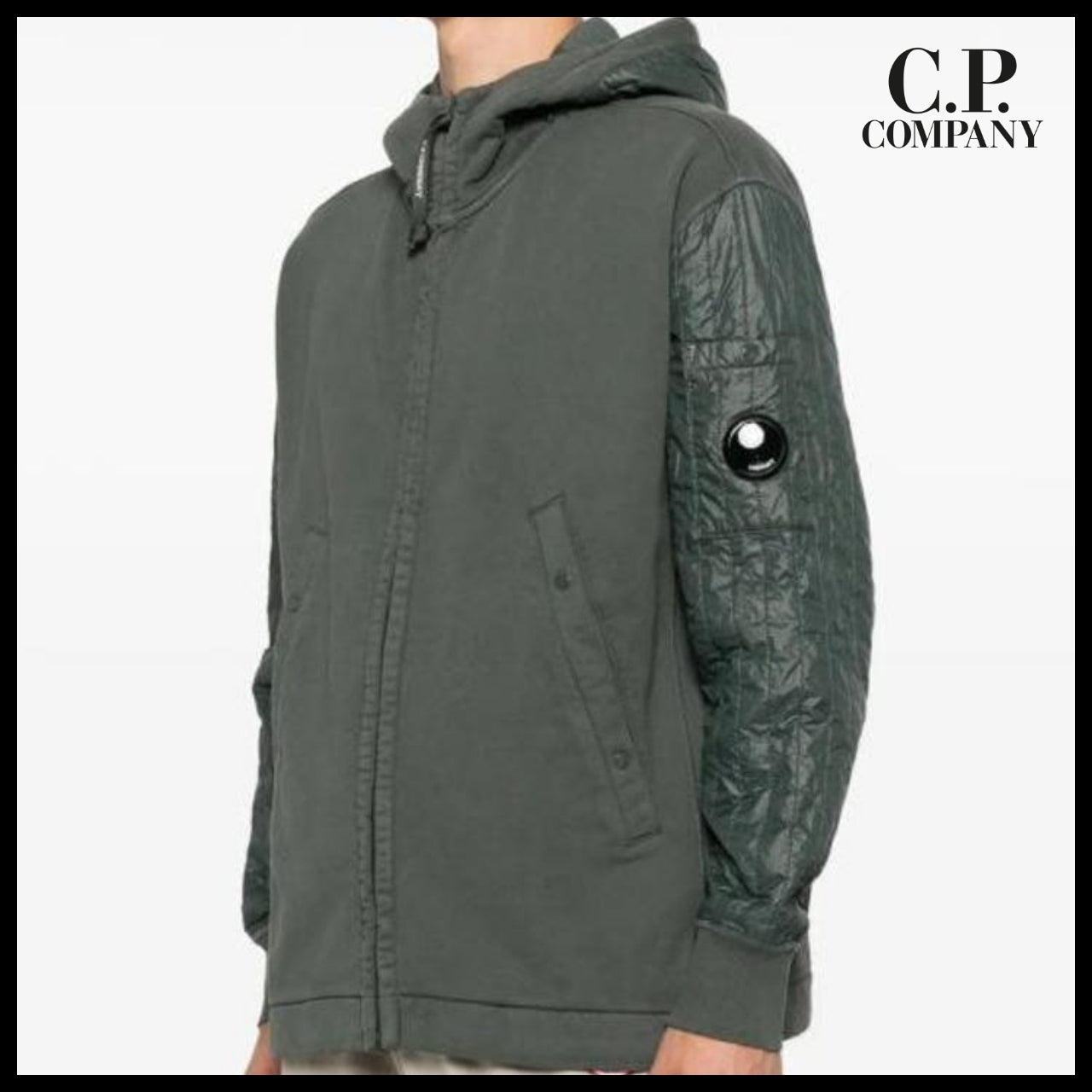 【CP COMPANY】Diagonal Raised Fleece Hooded Sweatshirt