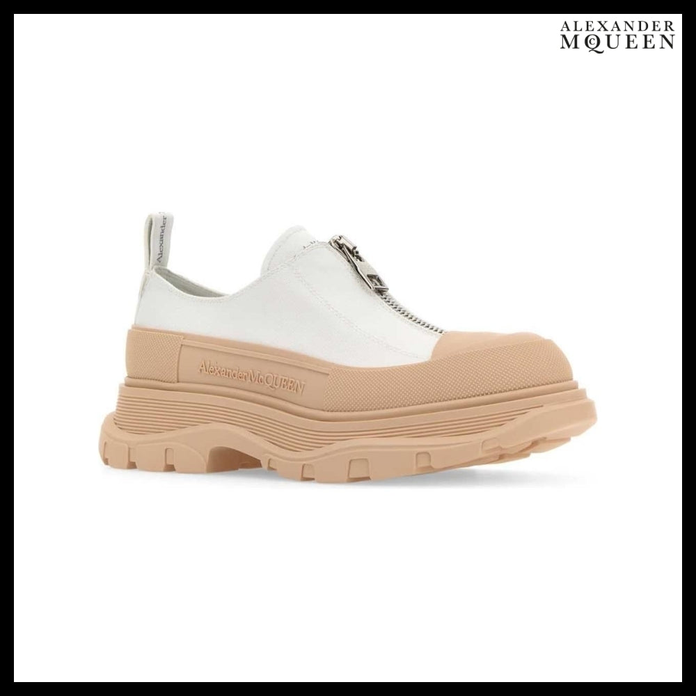 【Alexander Mcqueen】Two-Tone Canvas Tread Slick Sneakers