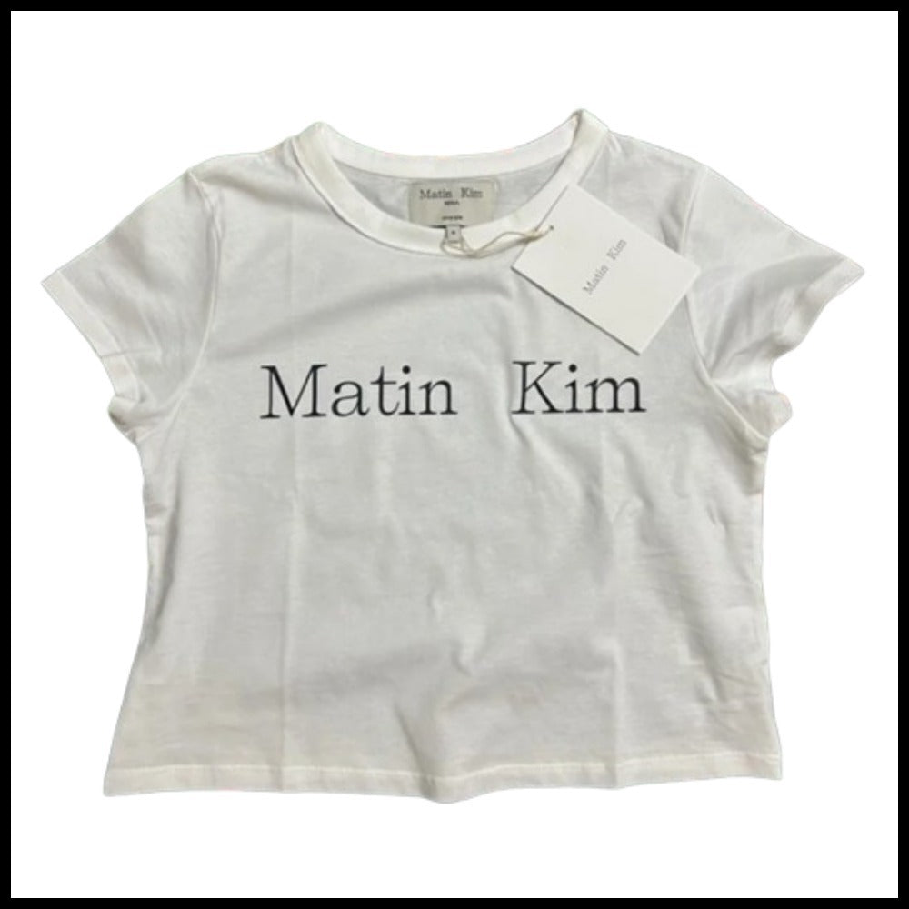 【Matin Kim】MATIN LOGO CROP TOP 2 Colors