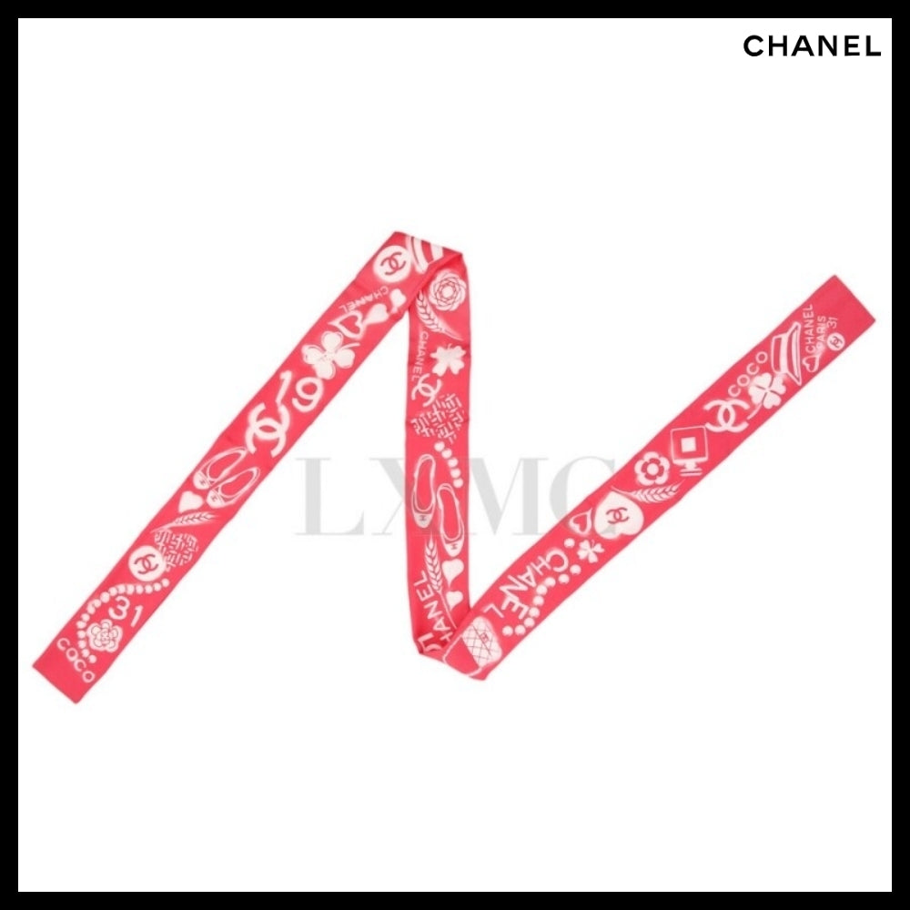 【CHANEL】Coco Mini Scarf Silk Twill Hairband