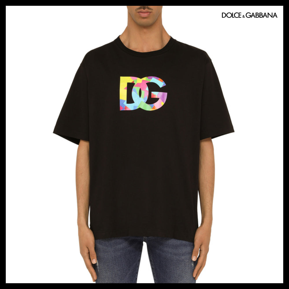 【Dolce&Gabbana】COTTON T SHIRT DG LOGO PRINT