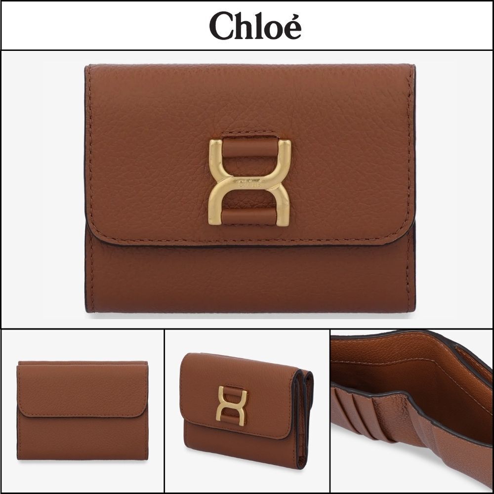 【Chloe】Marcie Trifold Wallet Tan