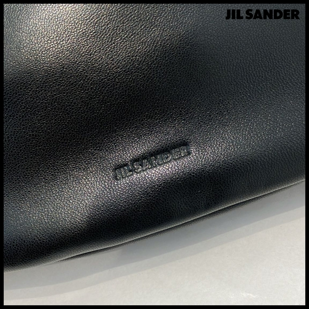 【JIL SANDER】Waist Bag Large Black Leather Bag