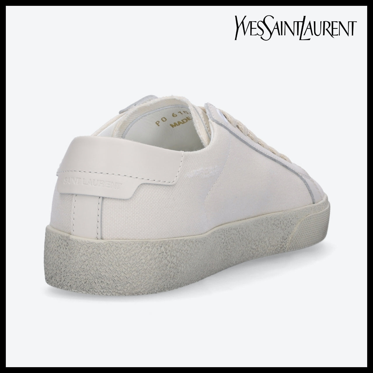 【Saint Laurent】SL06 Low-Top Sneakers - Cream