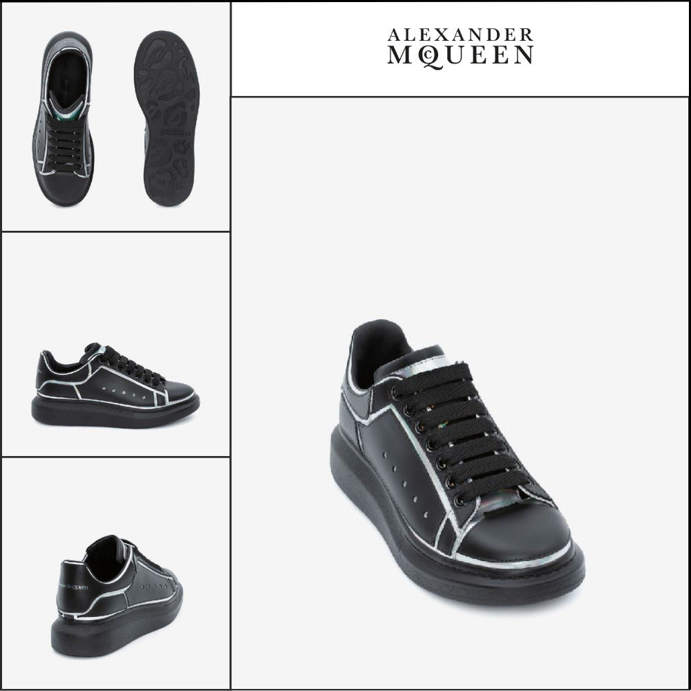 【Alexander Mcqueen】Silver Line Detail Oversole Sneakers