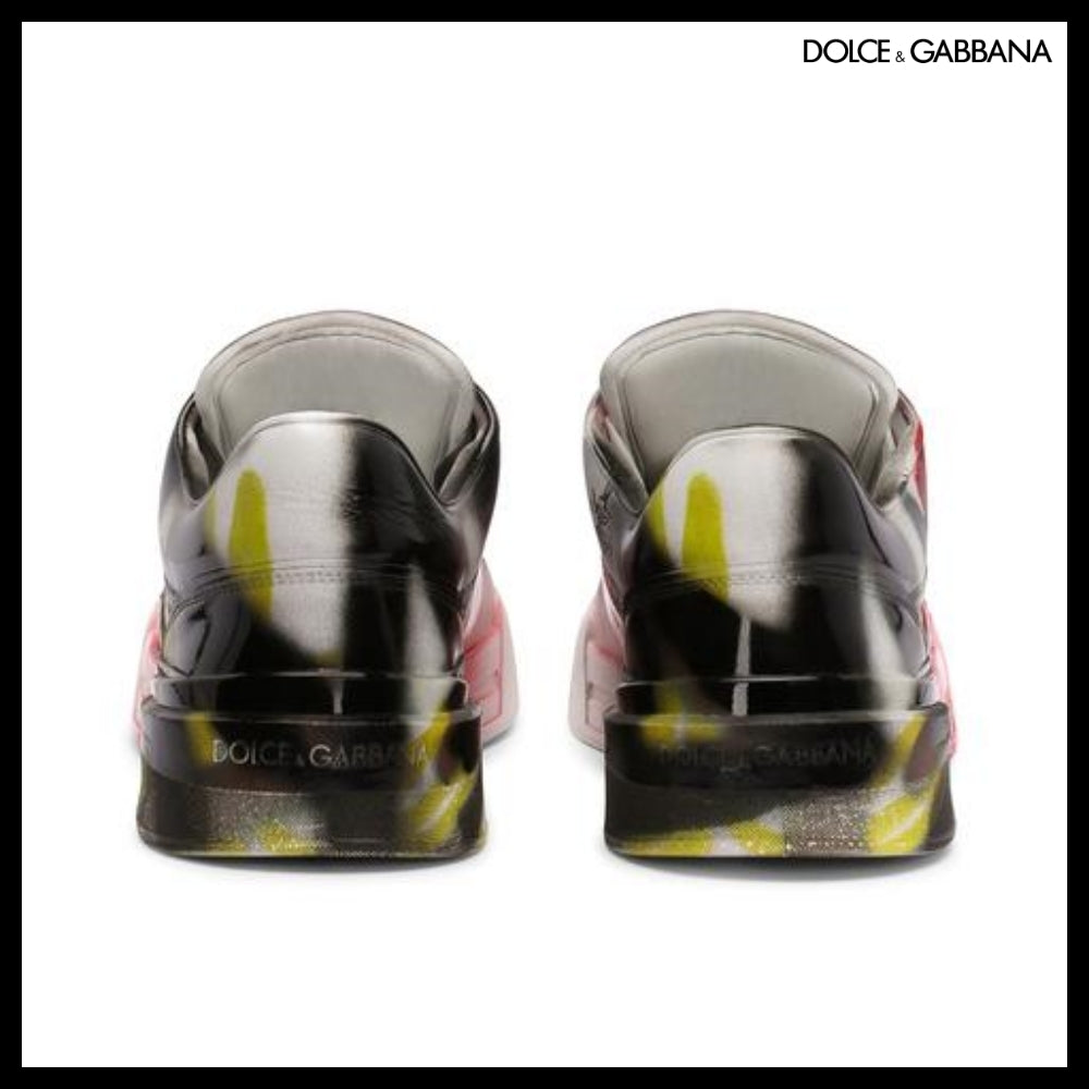 【Dolce & Gabbana】CALFSKIN NEW ROMA SNEAKERS WITH SPRAY