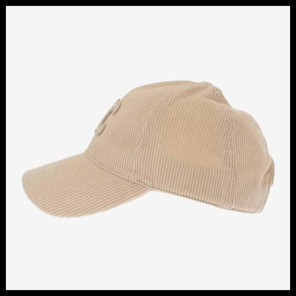 【CELINE】Triomphe Corduroy Ball Cap Beige Cream Women
