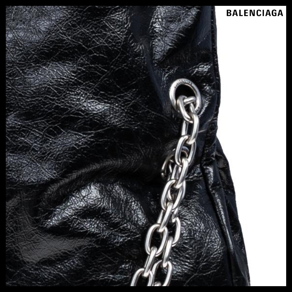 【BALENCIAGA】Black Monaco Large Chain Shoulder Bag
