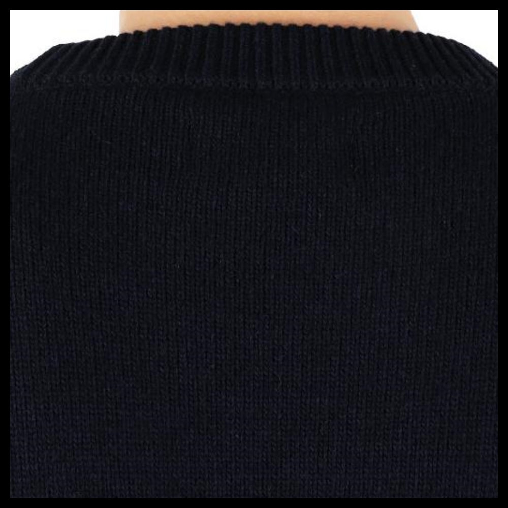 【STONE ISLAND】 Mens Wappen Patch Crewneck Knit Navy