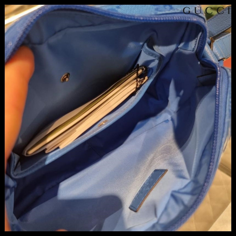 【GUCCI】Men's GG Crystal Canvas Mini Shoulder Crossbody Bag