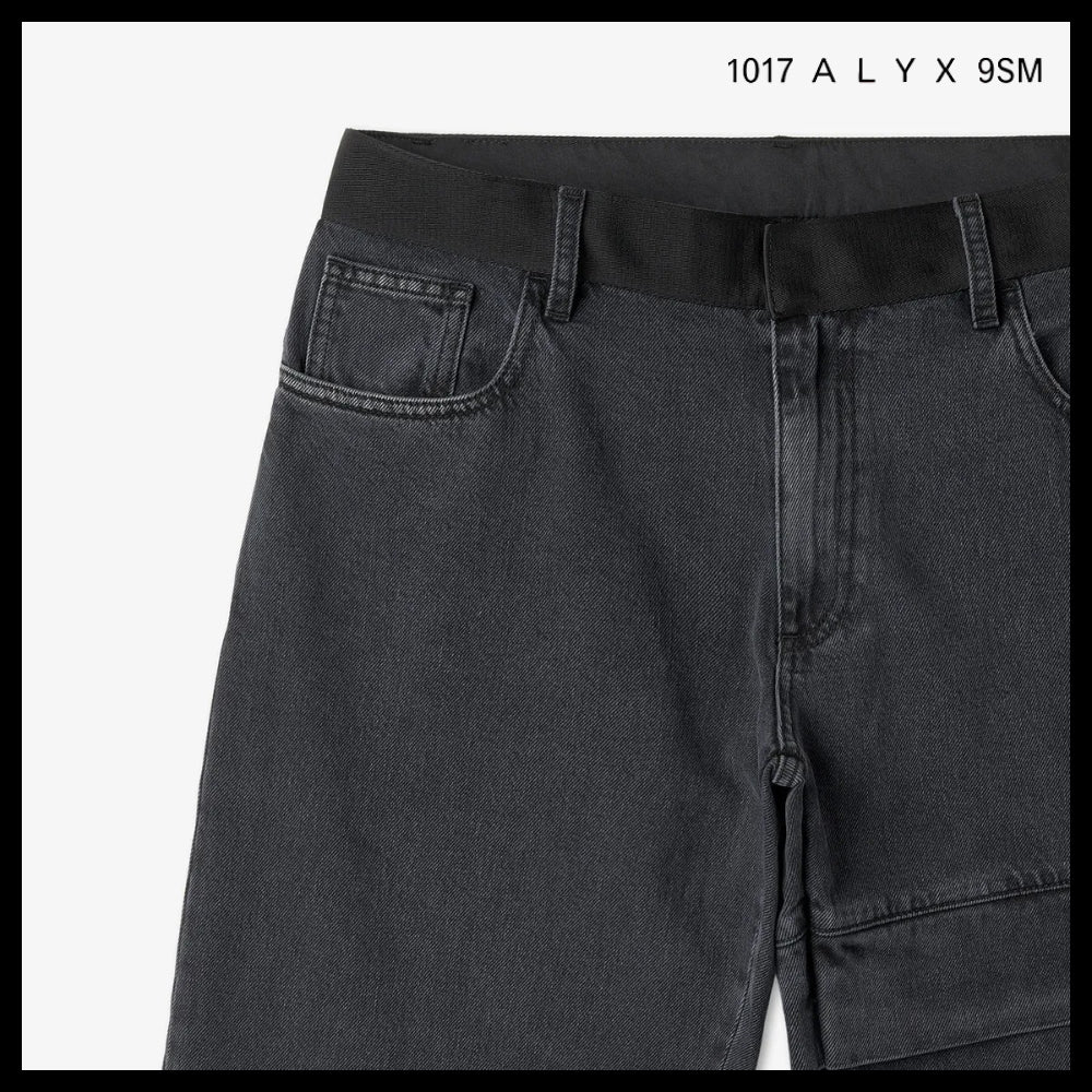 【ALYX】Oversized Cargo Denim Pants Black