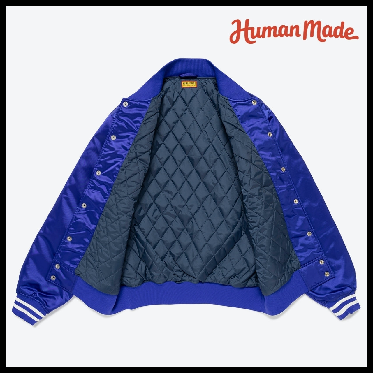 【HUMAN MADE】NYLON STADIUM JACKET BLUE