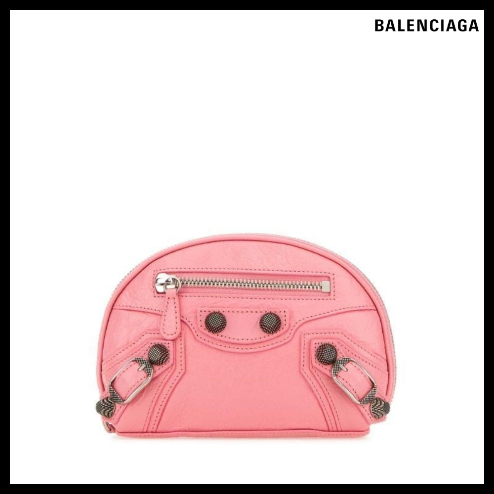 【BALENCIAGA】Pink Leather Le Cagole XS Beauty Case