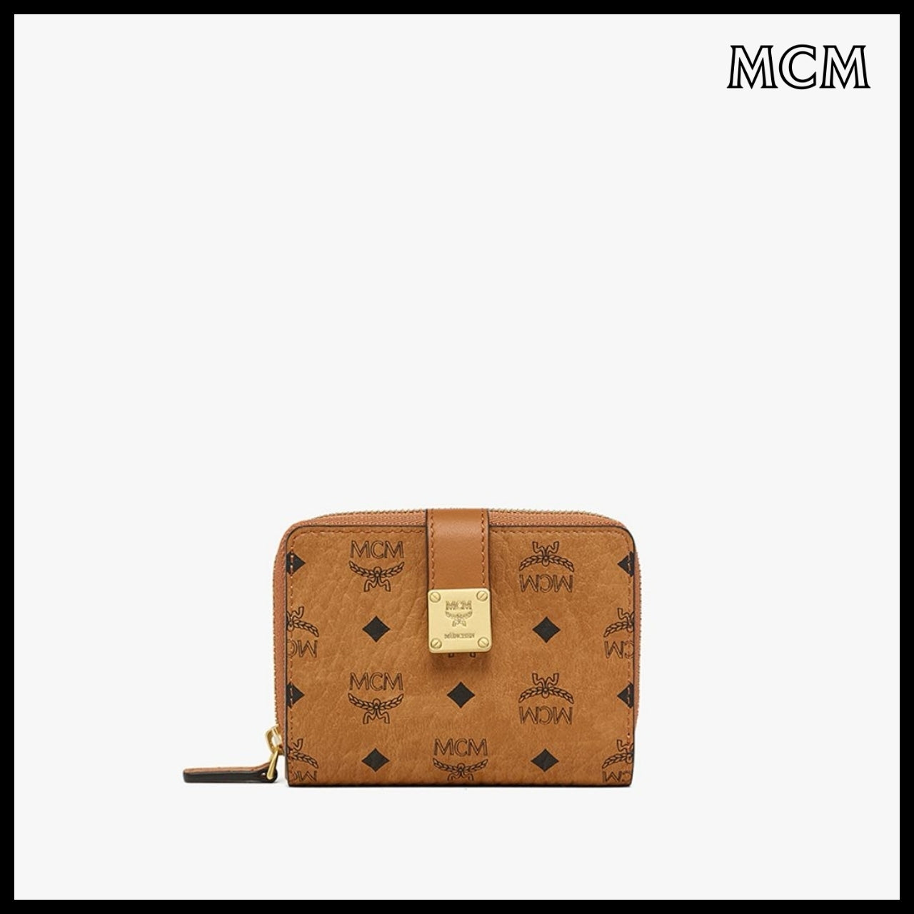 【MCM】Aren visetos brass plate wallet