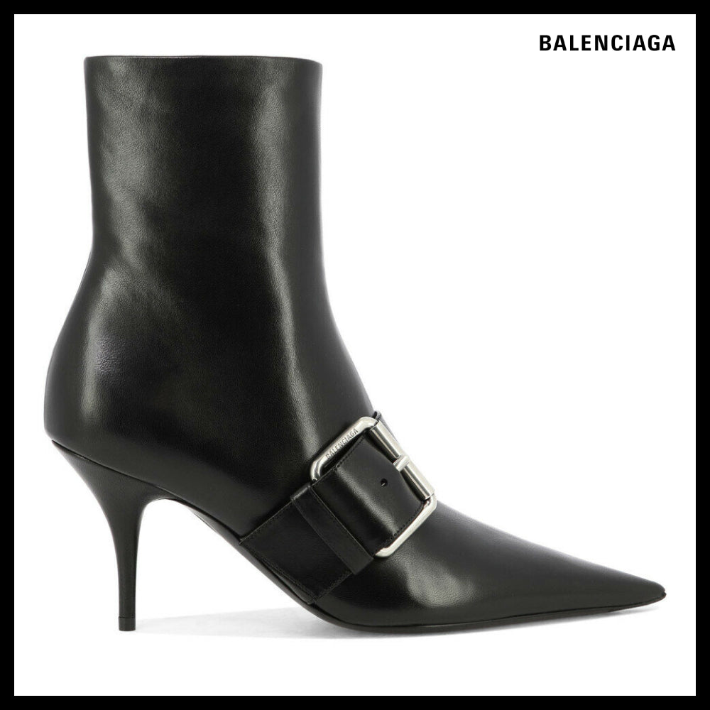 【BALENCIAGA】Knife Buckle Strap Boot Heels