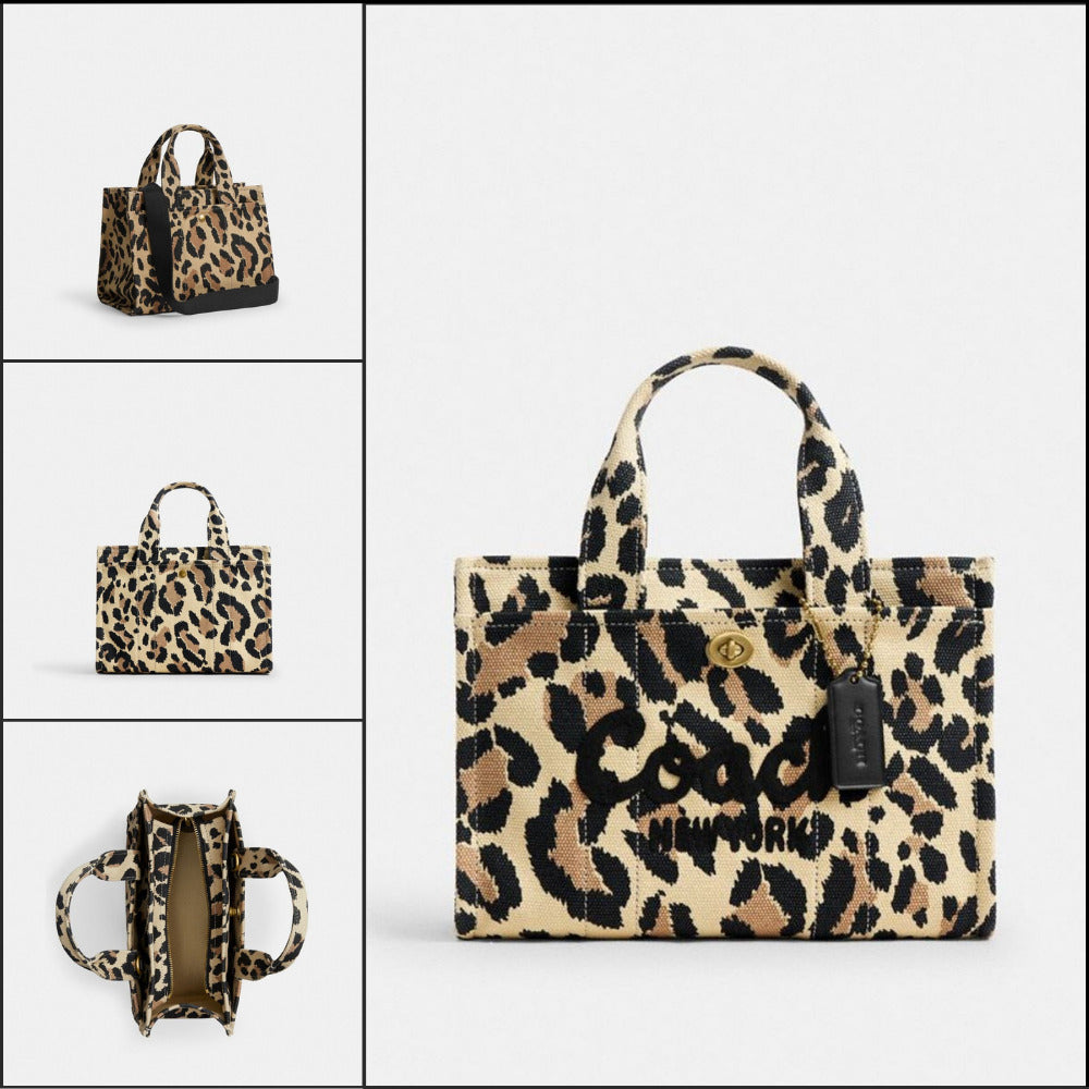 【Coach】Cargo Tote 26 with Leopard Print