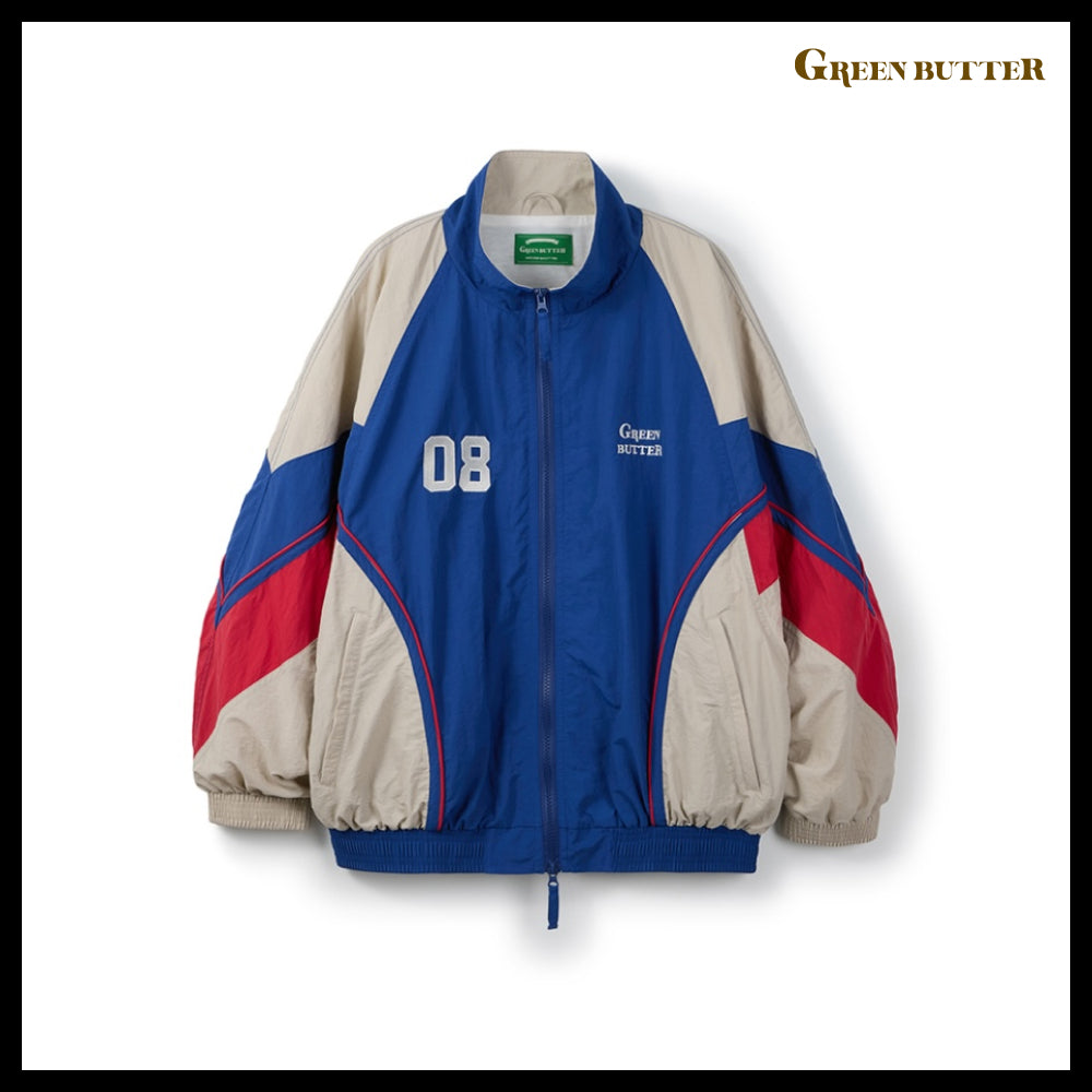 【GREEN BUTTER】Two-Way Windbreaker Jacket NAVY