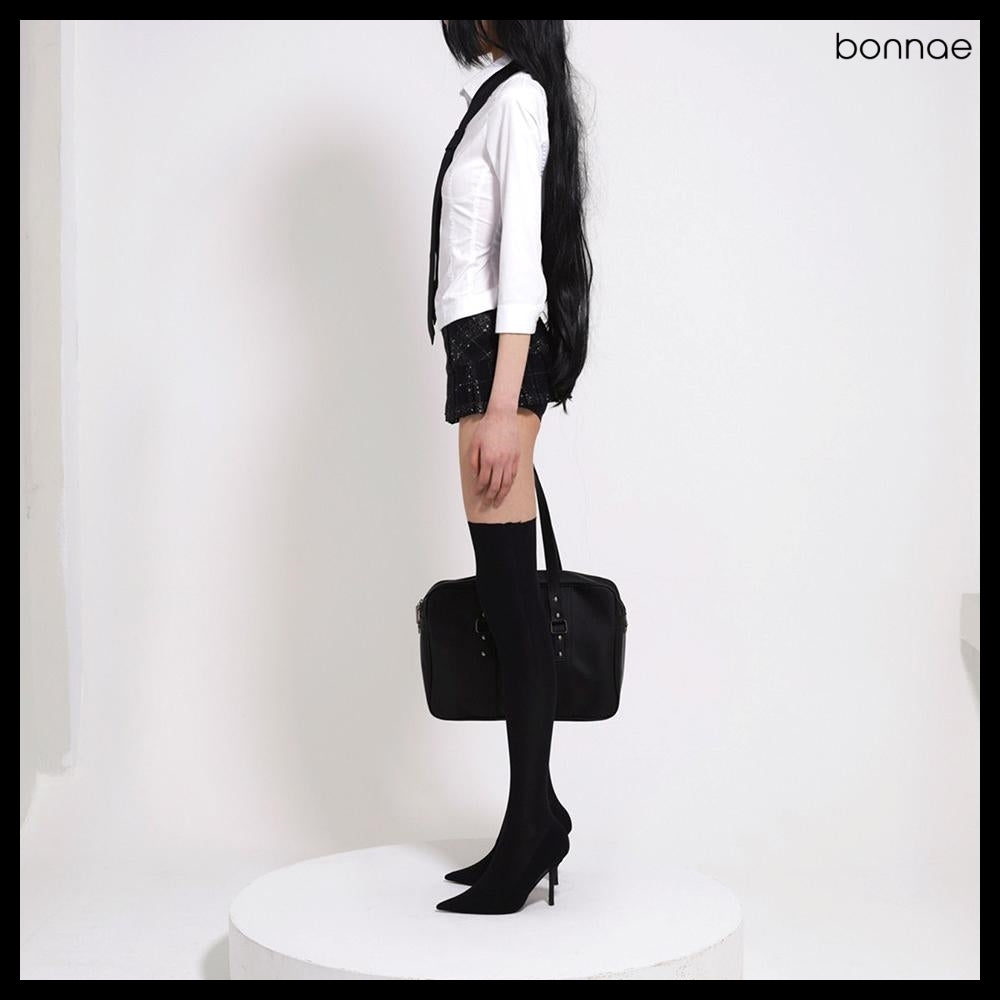 【BONNAE】Micro mini pleats skirt 2Colors