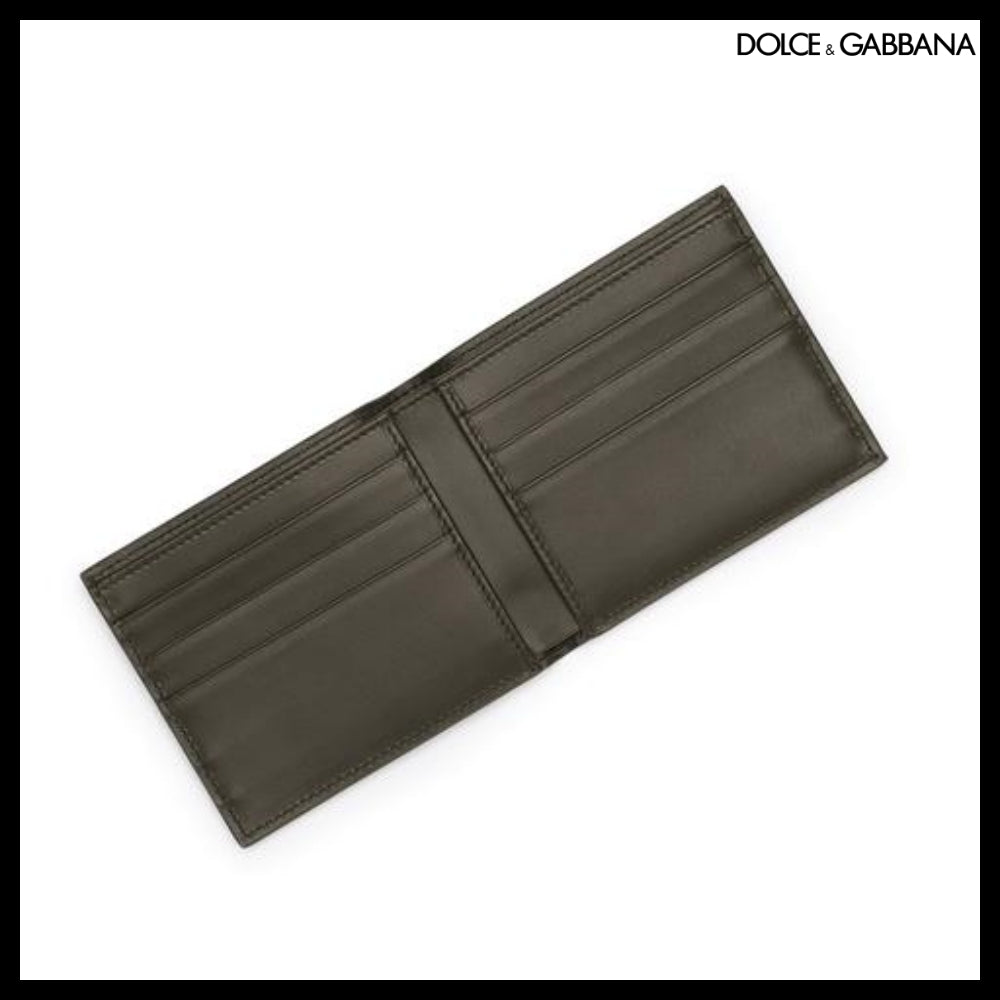 【Dolce&Gabbana】CALFSKIN BIFOLD WALLET LOGO