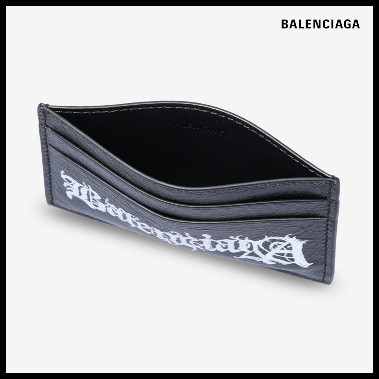 【BALENCIAGA】Cash DIY Metal Card Holder Black White