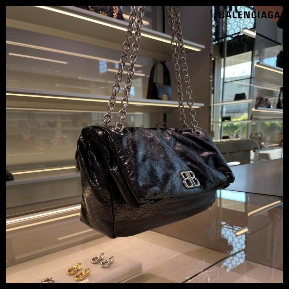 【BALENCIAGA】Monaco Small Chain Bag Black