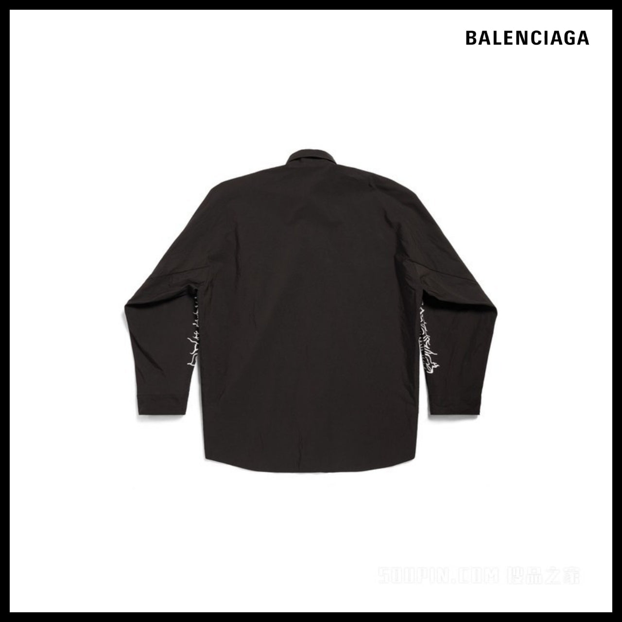 【BALENCIAGA】DIY Metal Outline Engineered Shirt Oversized